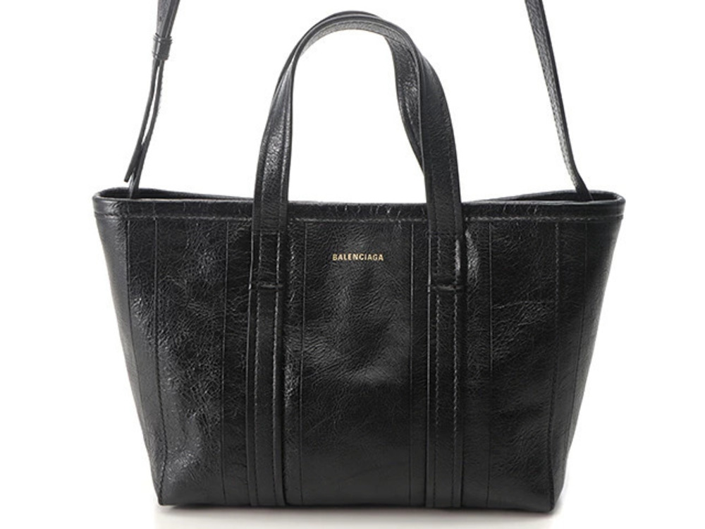 Balenciaga BARBES Shopper Bag Lambskin Black